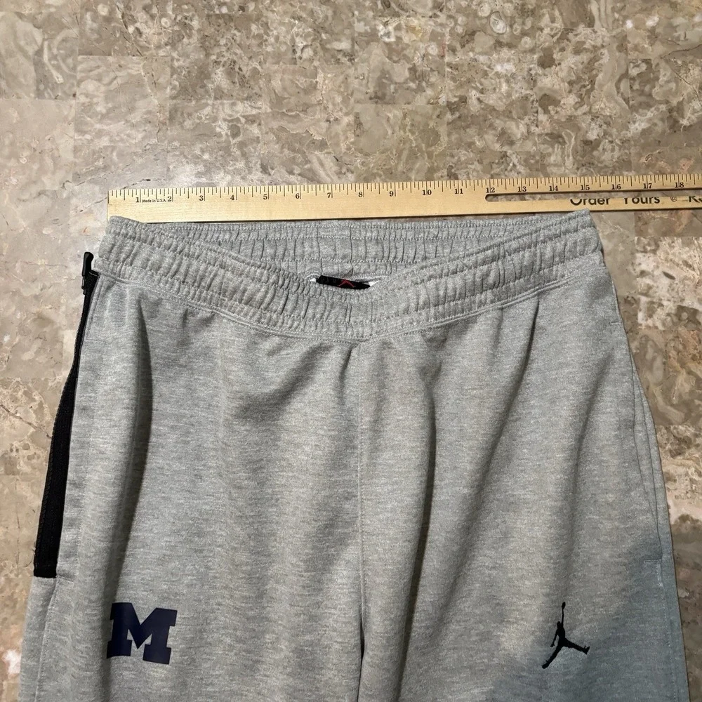 Nike Air Jordan Sweatpants Mens Large Grey Blue Michigan Wolverines Fleece NCAA